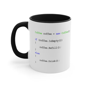 Coding Coffee Accent Coffee Mug, 11oz