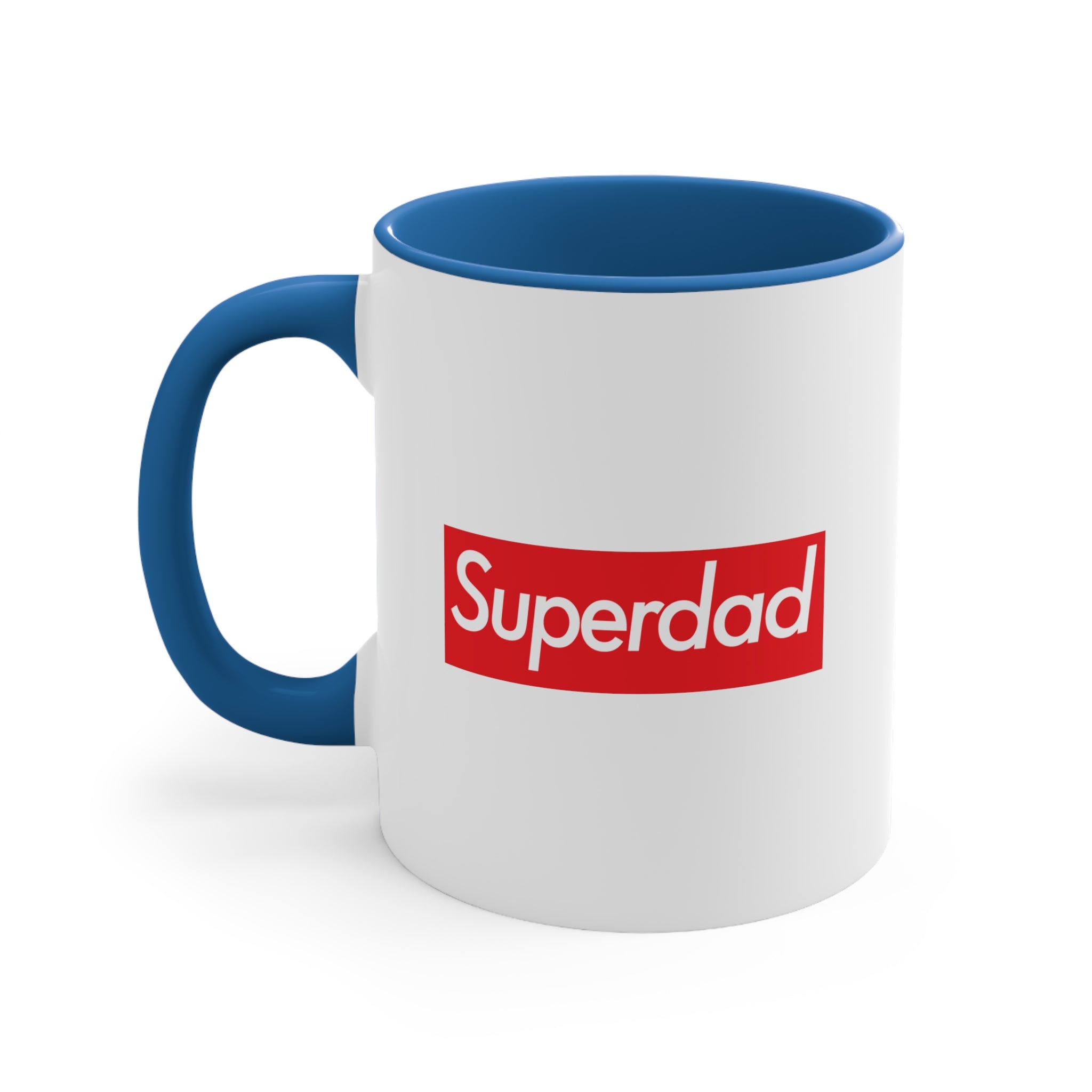 Superdad Accent Coffee Mug, 11oz super Inspired Funny Dad Father Appreciation Gift For Dads Fathers Day Thank You Thankful Love Birthday Christmas