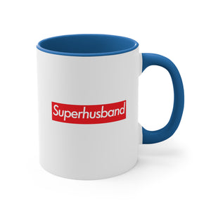 Superhusband Accent Coffee Mug, 11oz super Inspired Funny Husband Husbands Appreciation Gift For Hubby Love Thank You Thankful Birthday Christmas