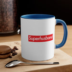 Load image into Gallery viewer, Superhusband Accent Coffee Mug, 11oz super Inspired Funny Husband Husbands Appreciation Gift For Hubby Love Thank You Thankful Birthday Christmas
