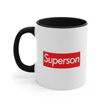 Load image into Gallery viewer, Superson Accent Coffee Mug, 11oz super Inspired Funny Child Children Appreciation Gift For Sons Son Thank You Thankful Birthday Christmas
