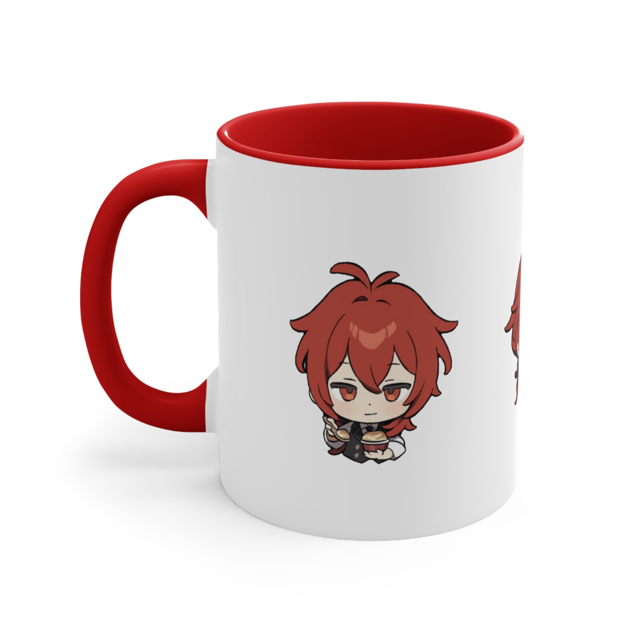 Diluc Genshin Impact Accent Coffee Mug, 11oz Cups Mugs Cup Gift For Gamer Gifts Game Anime Fanart Fan Birthday Valentine's Christmas