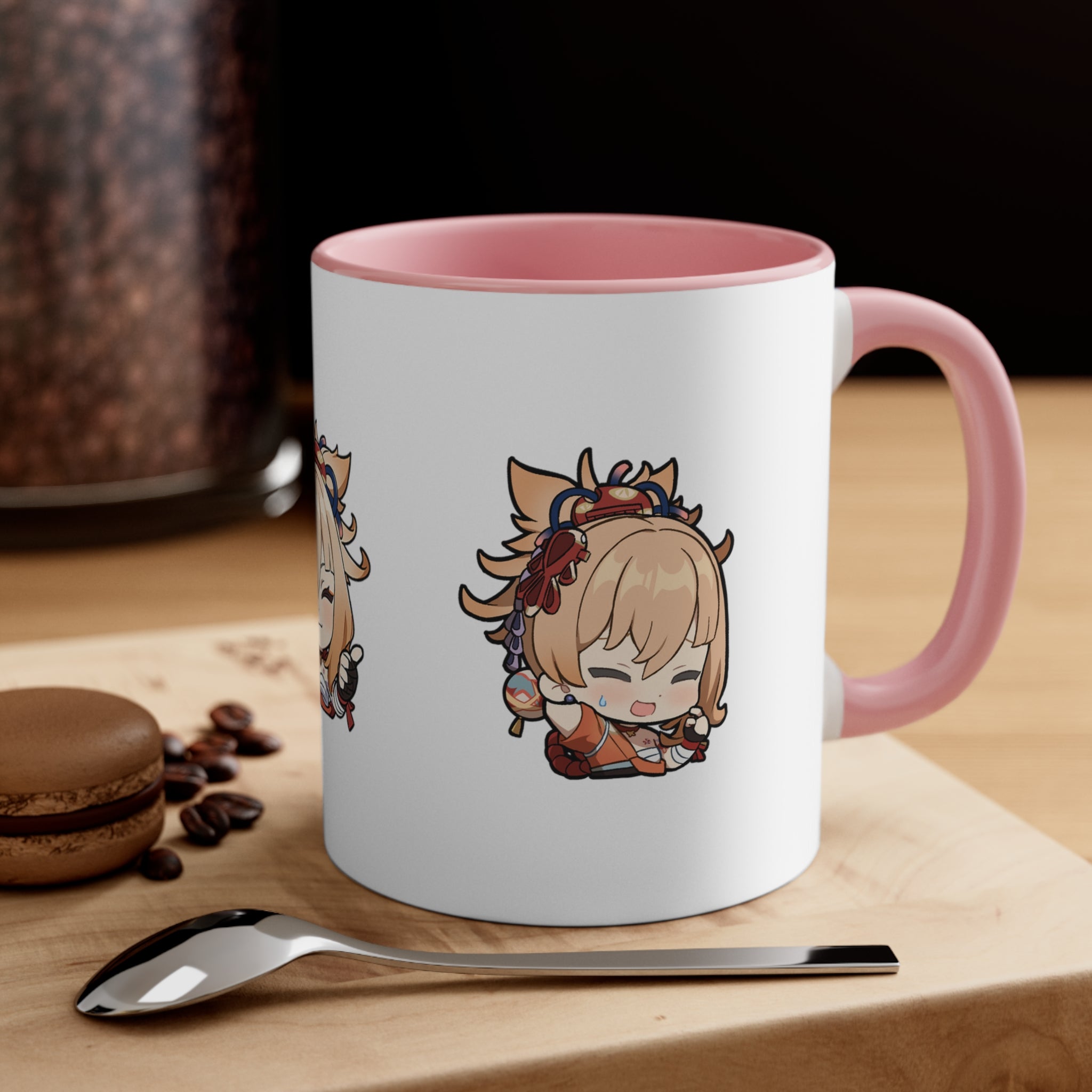 Yoimiya Genshin Impact Accent Coffee Mug, 11oz Cups Mugs Cup Gift For Gamer Gifts Game Anime Fanart Fan Birthday Valentine's Christmas