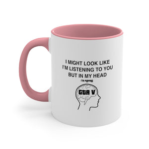 GTA V Grant Theft Auto 5 Funny Coffee Mug, 11oz I Might Look Like I'm Listening Joke Humor Humour Birthday CHristmas Valentine's Gift Cup