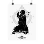 Load image into Gallery viewer, Helldivers 2 Matte Vertical Posters  Black &amp; White Artistic Art Poster Design Minimalistic Gift Gamer Game Fanart Abstract Graphic Democracy Liberty Birthday Christmas
