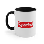 Load image into Gallery viewer, Superdad Accent Coffee Mug, 11oz super Inspired Funny Dad Father Appreciation Gift For Dads Fathers Day Thank You Thankful Love Birthday Christmas
