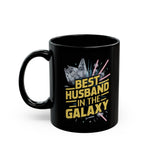 Load image into Gallery viewer, Best Husband In The Galaxy Black Mug (11oz, 15oz) Hubby Gift For Husbands Birthday Christmas Father&#39;s Day Appreciation Space Theme Sci-fi Nostalgic
