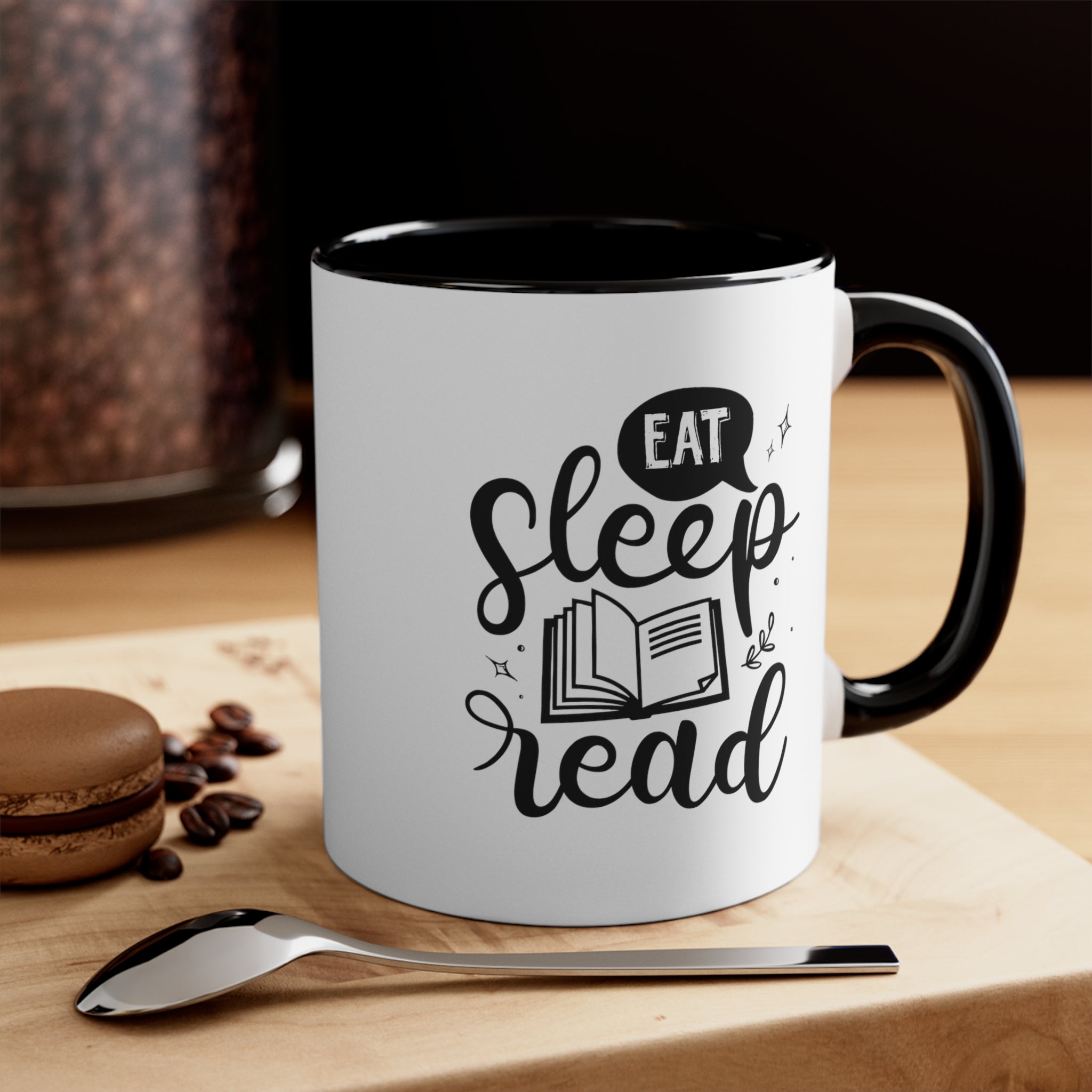 Eat Sleep Read Funny Coffee Mug, 11oz Bookworm Book Worm Book Reader Joke Humour Humor Birthday Christmas Valentine's Gift Cup