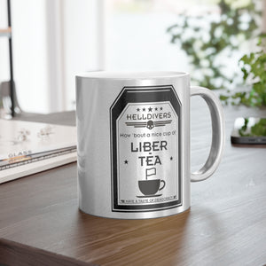 Helldivers 2 Metallic Mug Shiny (Silver\Gold) Helldiver Gift For Gamer Game Cup Mugs Cups Liberty Libertea Liber-tea Gifts Birthday Christmas