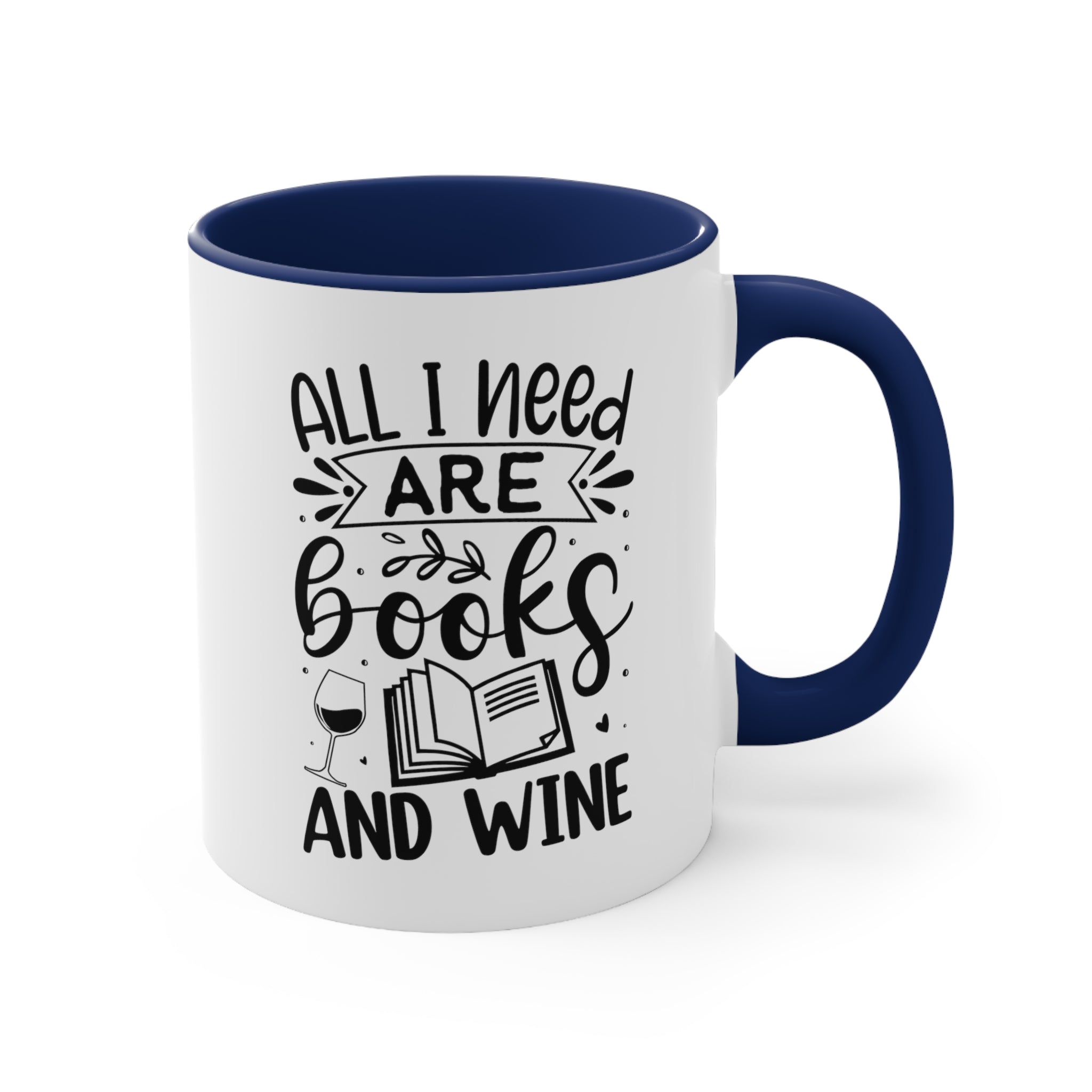 Books And Wine Funny Coffee Mug, 11oz Bookworm Book Worm Book Reader BookloverJoke Humour Humor Birthday Christmas Valentine's Gift Cup