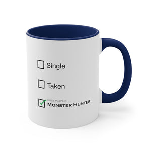 Monster Hunter Single Taken Coffee Mug, 11oz Gift For Him Gift For Her Christmas Birthday Valentine Cup