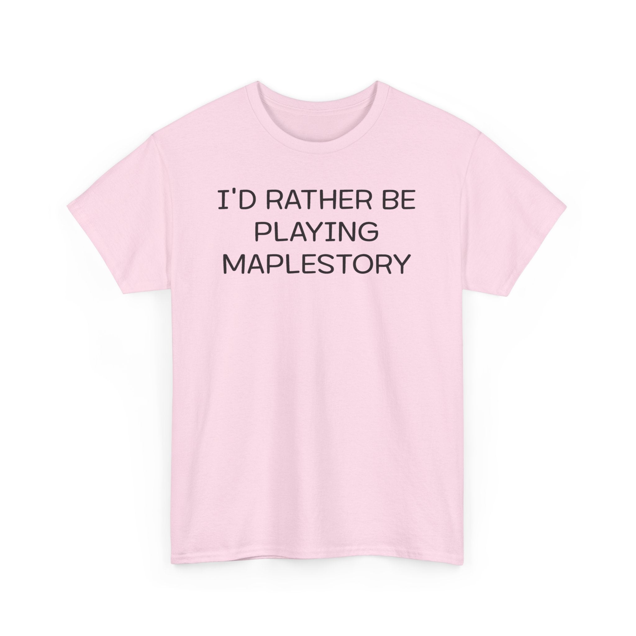 Maplestory I'd Rather Be Playing Unisex Heavy Cotton Tee Gamer Gift For Him Her Game Cup Cups Mugs Birthday Christmas Valentine's Anniversary Gifts