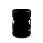 Load image into Gallery viewer, Helldivers 2 Black Mug (11oz, 15oz) Black &amp; White Artistic Art Poster Design Minimalistic Gift Gamer Game Fanart Abstract Graphic Democracy Liberty Birthday Christmas
