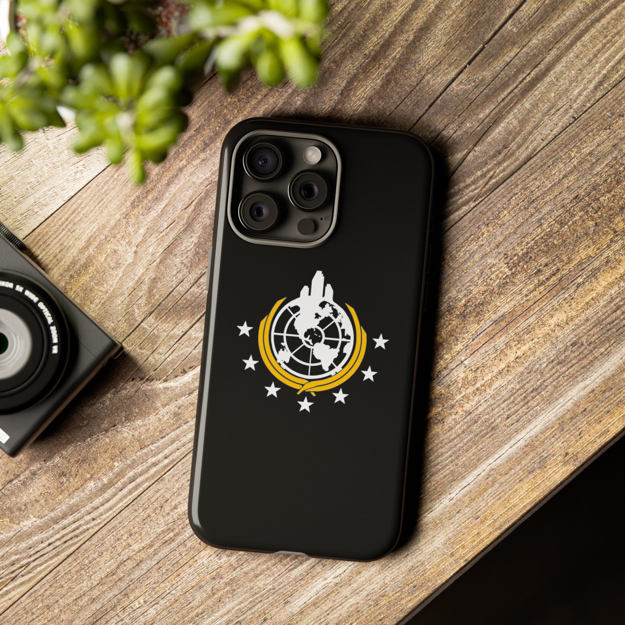 Helldivers 2 Superearth Flag Black Edition Tough Phone Cases Helldiver Gift For Him Her Gamer Game Gifts Birthday Mobile Case Cool Cute Funny Christmas Valentine's