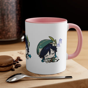 Venti Genshin Impact Accent Coffee Mug, 11oz  Cups Mugs Cup Gift For Gamer Gifts Game Anime Fanart Fan Birthday Valentine's Christmas