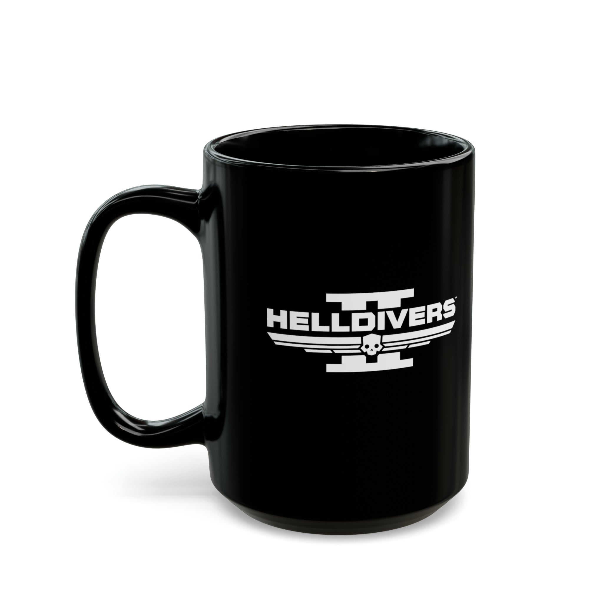 Helldivers 2 White Logo Black Mug (11oz, 15oz) Gift For Him Gift For Her Gamer Cup Game Birthday Christmas Gift