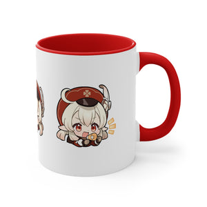 Klee Genshin Impact Accent Coffee Mug, 11oz Cups Mugs Cup Gift For Gamer Gifts Game Anime Fanart Fan Birthday Valentine's Christmas