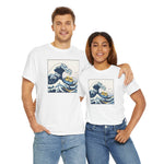 Load image into Gallery viewer, The Great Duck Off Kanagawa Wave T-shirt Unisex Heavy Cotton Tee Gift For Him Gift For Her Cute Japanese Couple Shirt Tshirt
