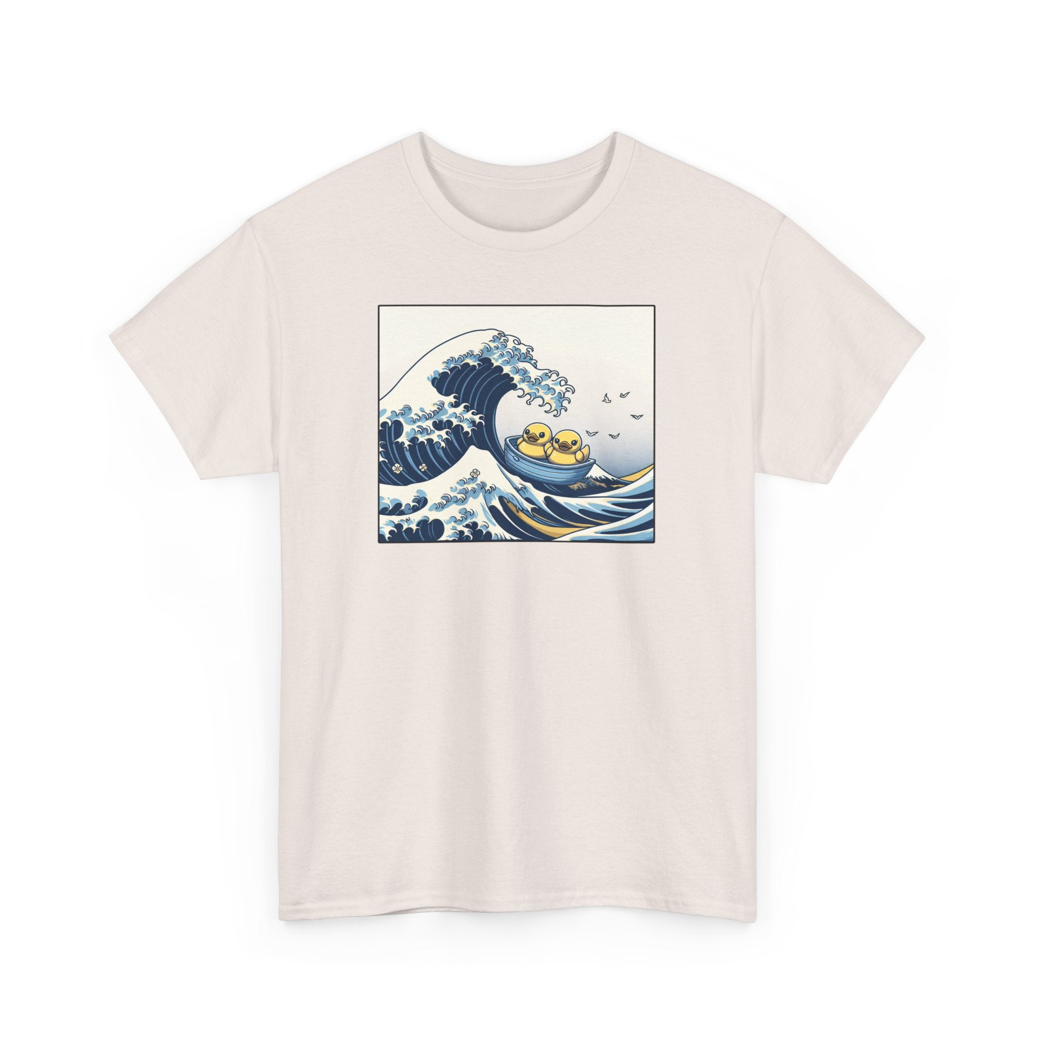 The Great Duck Off Kanagawa Wave T-shirt Unisex Heavy Cotton Tee Gift For Him Gift For Her Cute Japanese Couple Shirt Tshirt