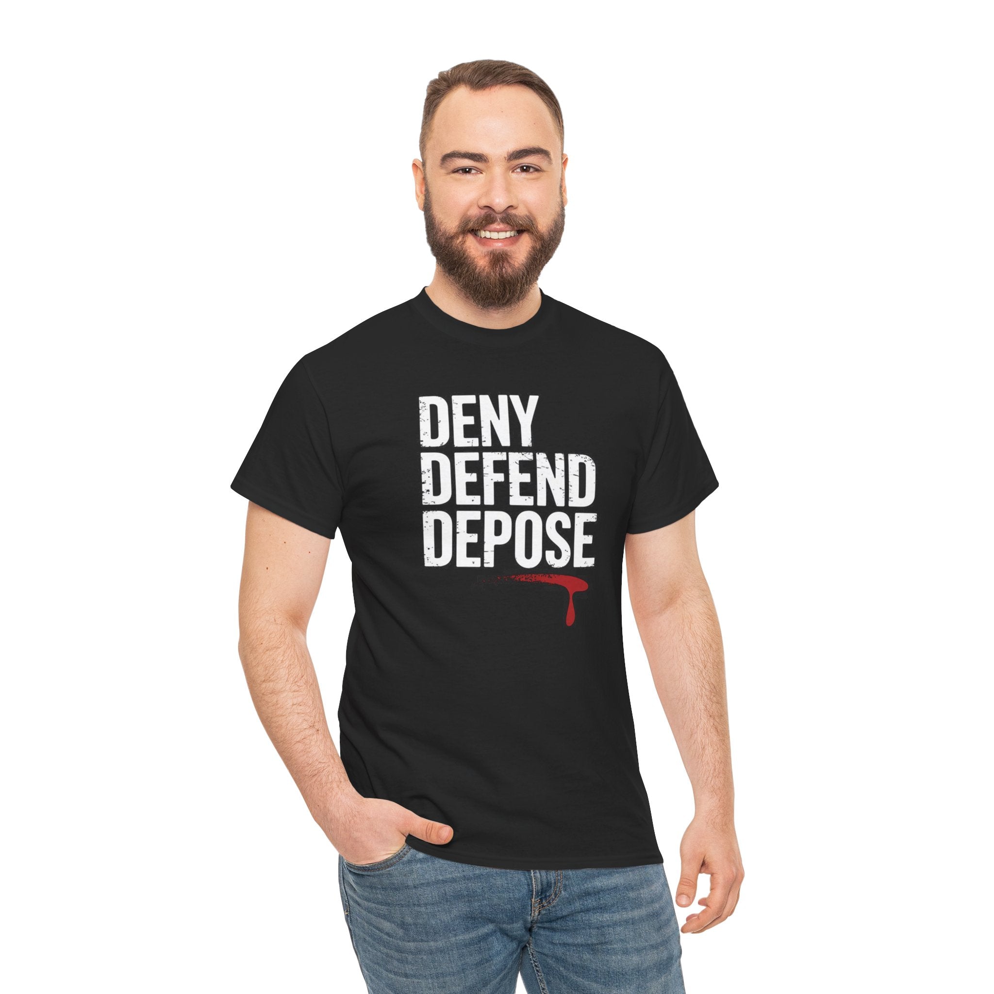 DENY DEFEND DEPOSE | Unisex Heavy Cotton Tee