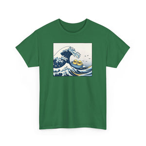 The Great Duck Off Kanagawa Wave T-shirt Unisex Heavy Cotton Tee Gift For Him Gift For Her Cute Japanese Couple Shirt Tshirt