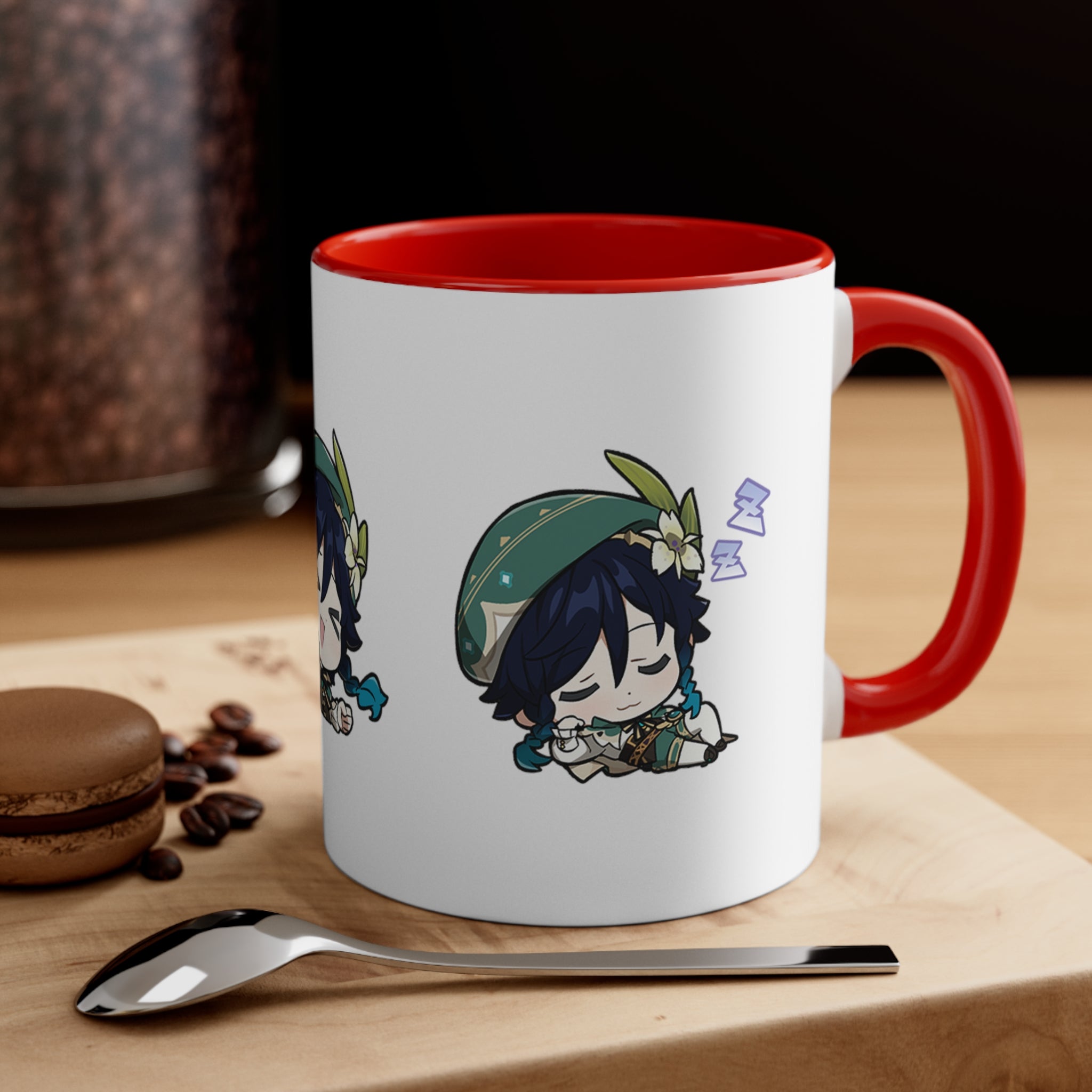 Venti Genshin Impact Accent Coffee Mug, 11oz  Cups Mugs Cup Gift For Gamer Gifts Game Anime Fanart Fan Birthday Valentine's Christmas