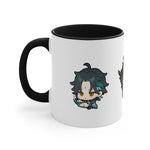 Load image into Gallery viewer, Xiao Genshin Impact Accent Coffee Mug, 11oz Cups Mugs Cup Gift For Gamer Gifts Game Anime Fanart Fan Birthday Valentine&#39;s Christmas
