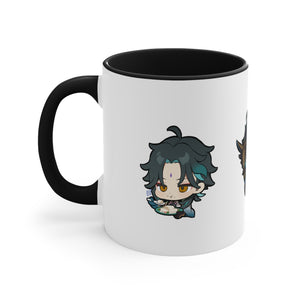 Xiao Genshin Impact Accent Coffee Mug, 11oz Cups Mugs Cup Gift For Gamer Gifts Game Anime Fanart Fan Birthday Valentine's Christmas