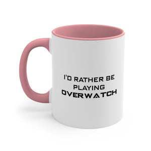 Overwatch I'd Rather Be Playing Coffee Mug, 11oz Cups Mugs Cup Gamer Gift For Him Her Game Cup Cups Mugs Birthday Christmas Valentine's Anniversary Gifts