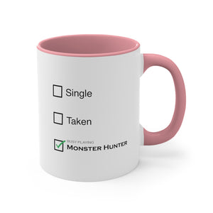 Monster Hunter Single Taken Coffee Mug, 11oz Gift For Him Gift For Her Christmas Birthday Valentine Cup