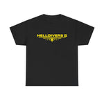 Load image into Gallery viewer, Helldivers 2 Logo Black T-Shirt Unisex Heavy Cotton Tee Shirt Gift For Him Gift For Her Gamer Game Funny Present
