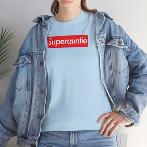 Superauntie Unisex Heavy Cotton Tee Shirt T-shirt super Inspired Funny Auntie Aunt Appreciation Gift For Aunties Aunts Thank You Thankful Birthday Christmas
