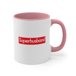 Load image into Gallery viewer, Superhusband Accent Coffee Mug, 11oz super Inspired Funny Husband Husbands Appreciation Gift For Hubby Love Thank You Thankful Birthday Christmas
