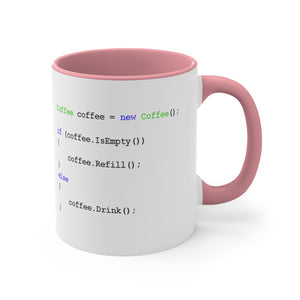 Coding Coffee Accent Coffee Mug, 11oz