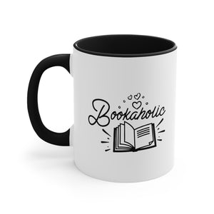 Bookaholic Funny Coffee Mug, 11oz Bookworm Book Worm Book Reader Joke Humour Humor Birthday Christmas Valentine's Gift Cup