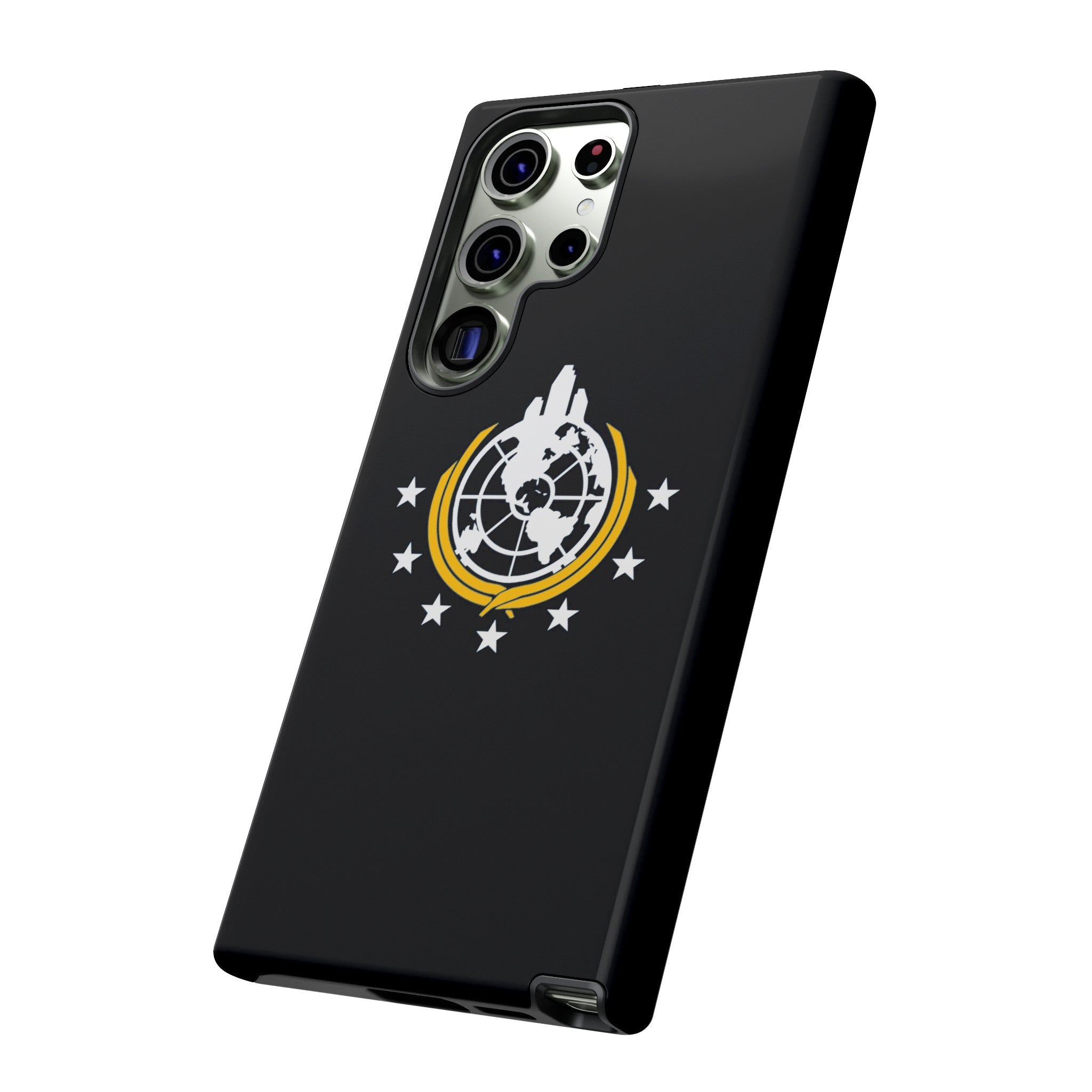 Helldivers 2 Superearth Flag Black Edition Tough Phone Cases Helldiver Gift For Him Her Gamer Game Gifts Birthday Mobile Case Cool Cute Funny Christmas Valentine's