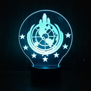 Helldivers 2 Superearth Logo 3d LED