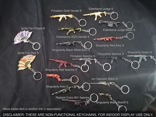 Valorant Keychains Part 2 | Singularity Spectre Forsaken Gold