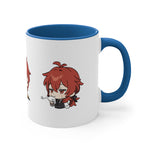 Load image into Gallery viewer, Diluc Genshin Impact Accent Coffee Mug, 11oz Cups Mugs Cup Gift For Gamer Gifts Game Anime Fanart Fan Birthday Valentine&#39;s Christmas
