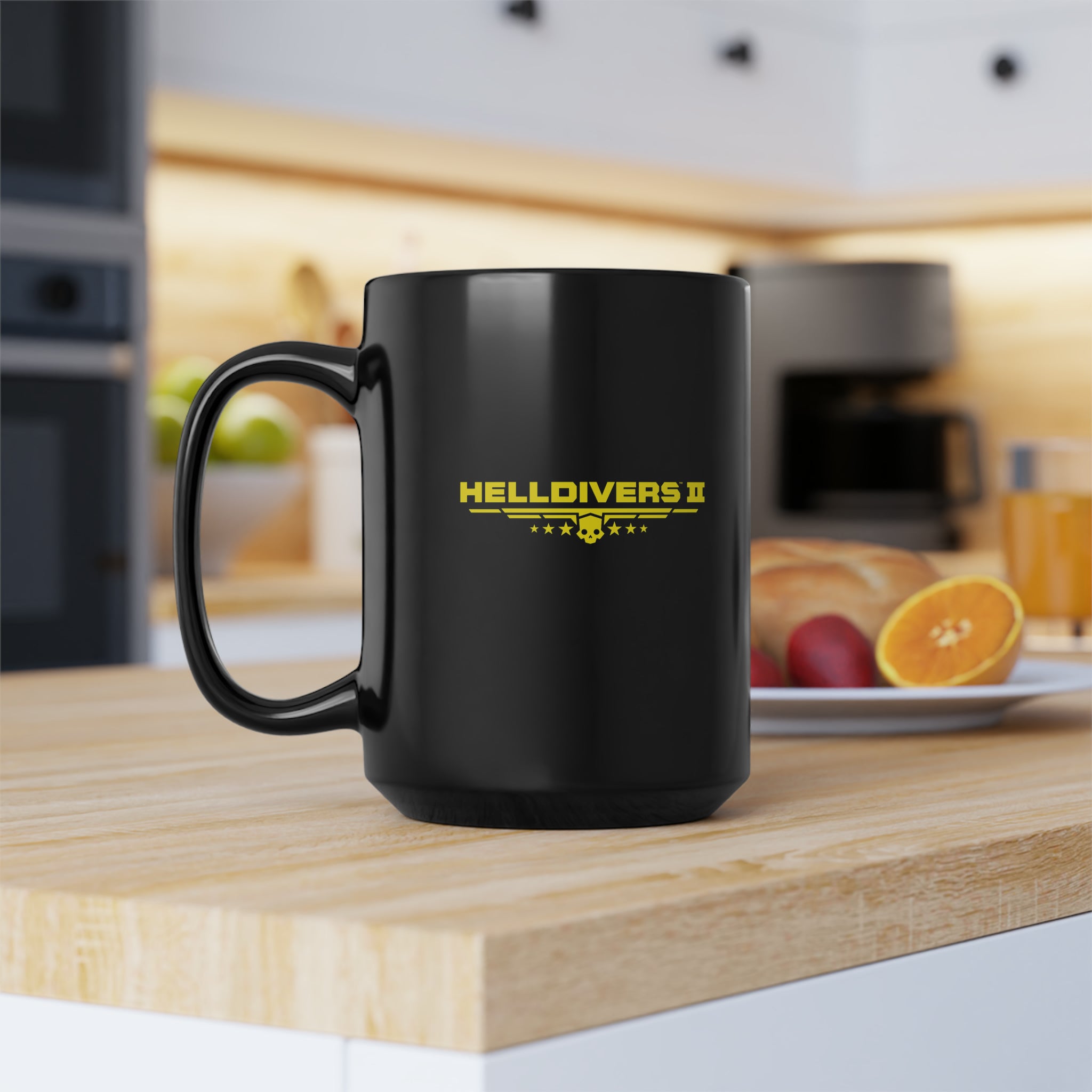 Helldivers 2 Logo Black Mug (11oz, 15oz) Gift For Him Gift For Her Gamer Game Gift Cup Funny Logo