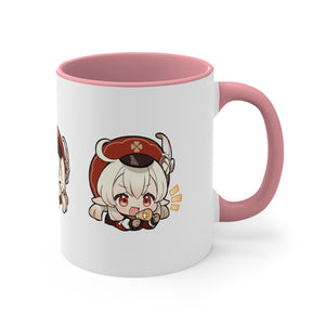 Klee Genshin Impact Accent Coffee Mug, 11oz Cups Mugs Cup Gift For Gamer Gifts Game Anime Fanart Fan Birthday Valentine's Christmas