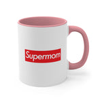 Load image into Gallery viewer, Supermom Accent Coffee Mug, 11oz super Inspired Funny Mom Mother Appreciation Gift For Mothers Moms Love Mother&#39;s Day Thank You Thankful Birthday Christmas
