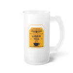 Load image into Gallery viewer, Helldivers 2 Liber-tea Frosted Glass Beer Mug Helldiver Cups Cup Mugs Gift For Him Her Gamer Liberty Libertea Liber-tea Funny Cute Cool Cup Gamer Game Gifts Birthday Christmas Valentine&#39;s
