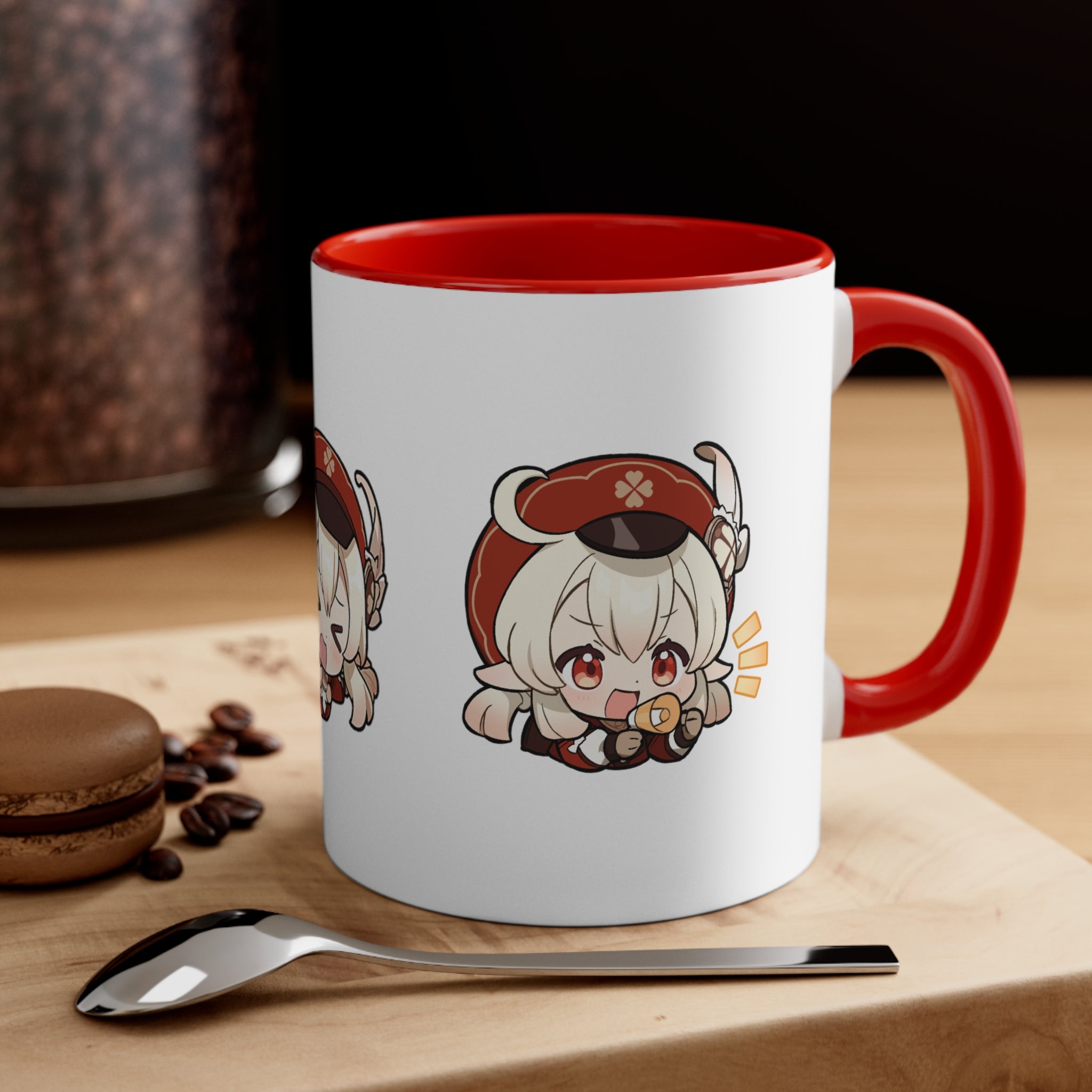 Klee Genshin Impact Accent Coffee Mug, 11oz Cups Mugs Cup Gift For Gamer Gifts Game Anime Fanart Fan Birthday Valentine's Christmas