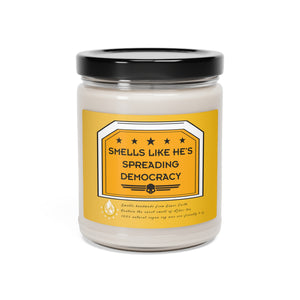 Helldivers 2 Scented Soy Candle, 9oz Smell Like He's Spreading Democracy Funny Comedy Pun Joke Wax Gift Birthday Christmas Humor Humour