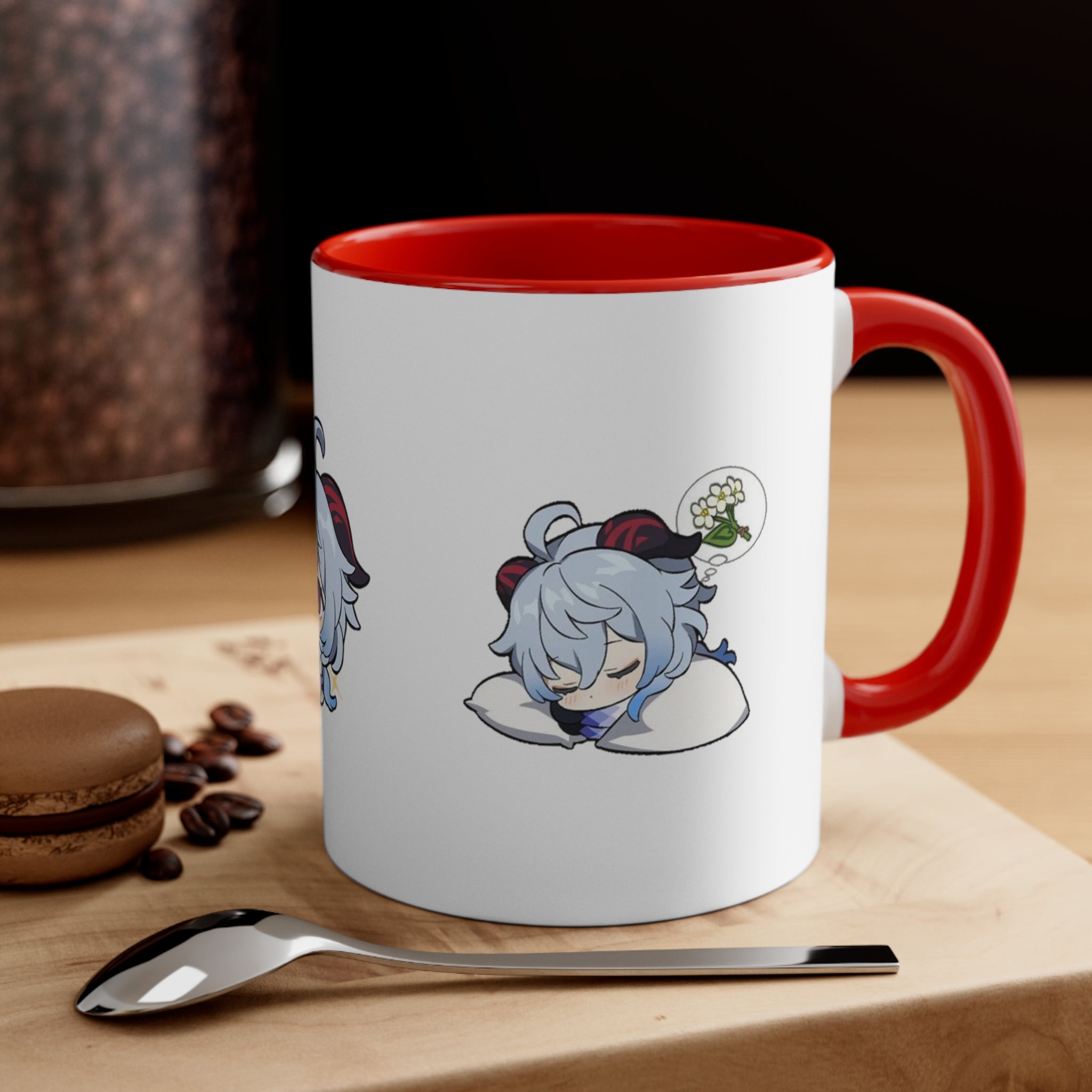 Ganyu Genshin Impact Accent Coffee Mug, 11oz Cups Mugs Cup Gift For Gamer Gifts Game Anime Fanart Fan Birthday Valentine's Christmas