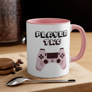 Player Two Accent Coffee Mug, 11oz