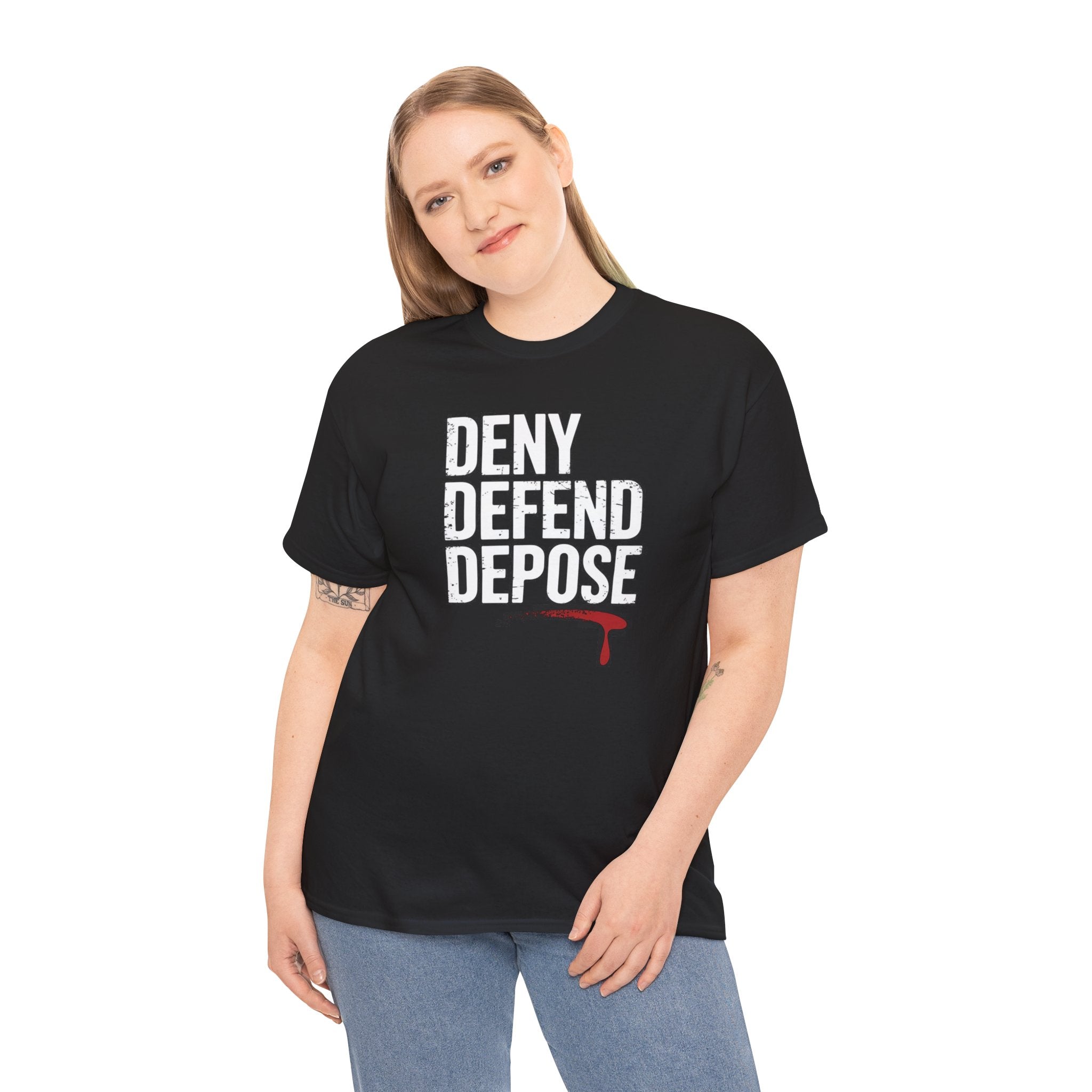 DENY DEFEND DEPOSE | Unisex Heavy Cotton Tee