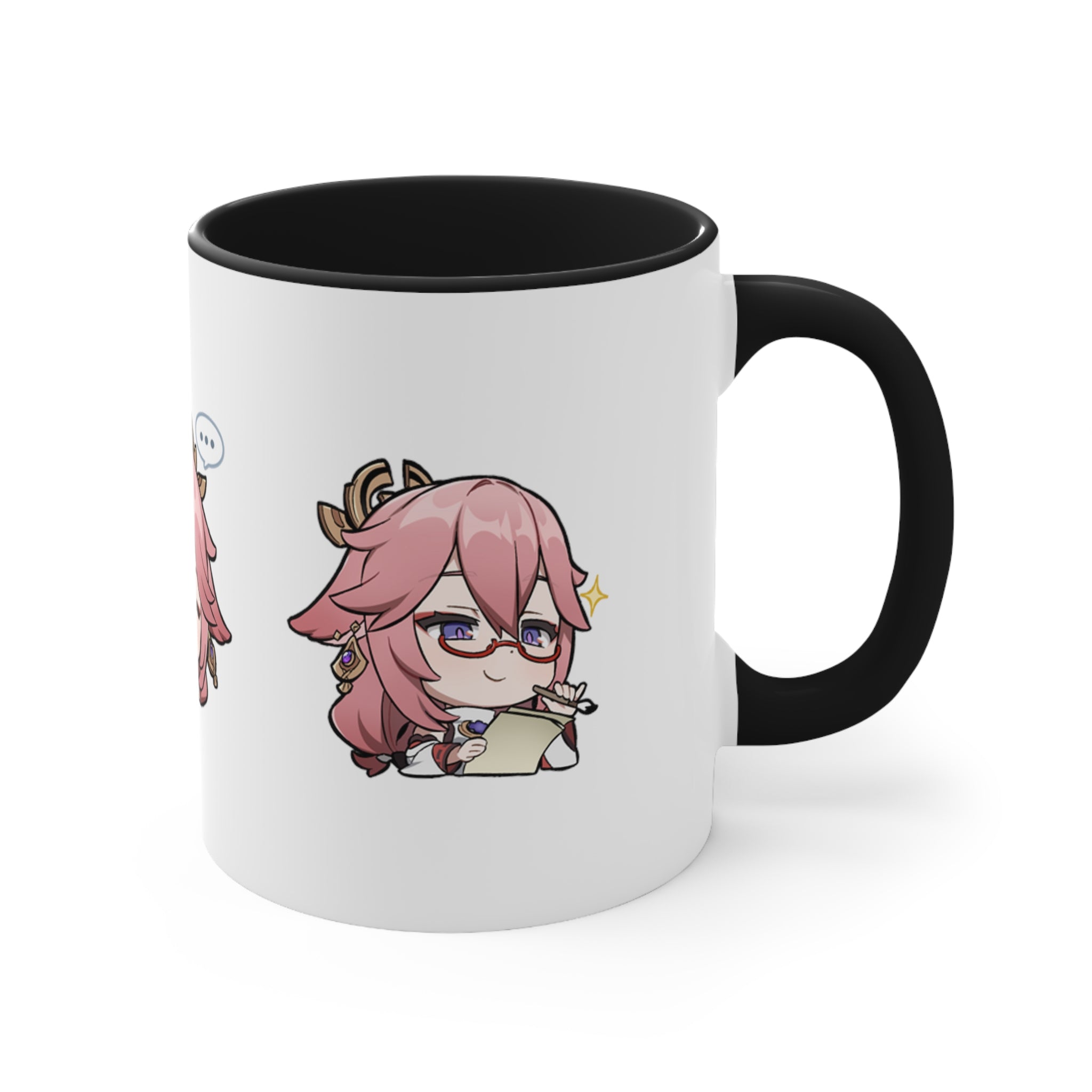 Yae Miko Genshin Impact Accent Coffee Mug, 11oz Cups Mugs Cup Gift For Gamer Gifts Game Anime Fanart Fan Birthday Valentine's Christmas