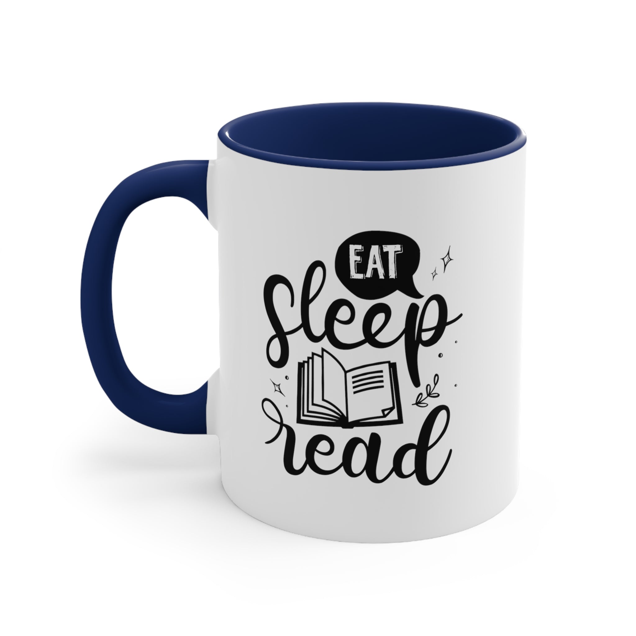 Eat Sleep Read Funny Coffee Mug, 11oz Bookworm Book Worm Book Reader Joke Humour Humor Birthday Christmas Valentine's Gift Cup